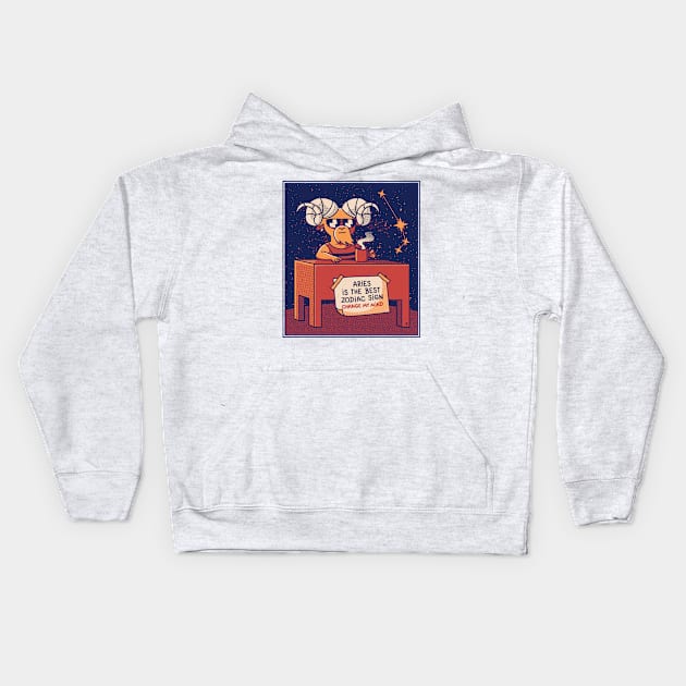 Aries The Best Change My Mind Kids Hoodie by raffaus